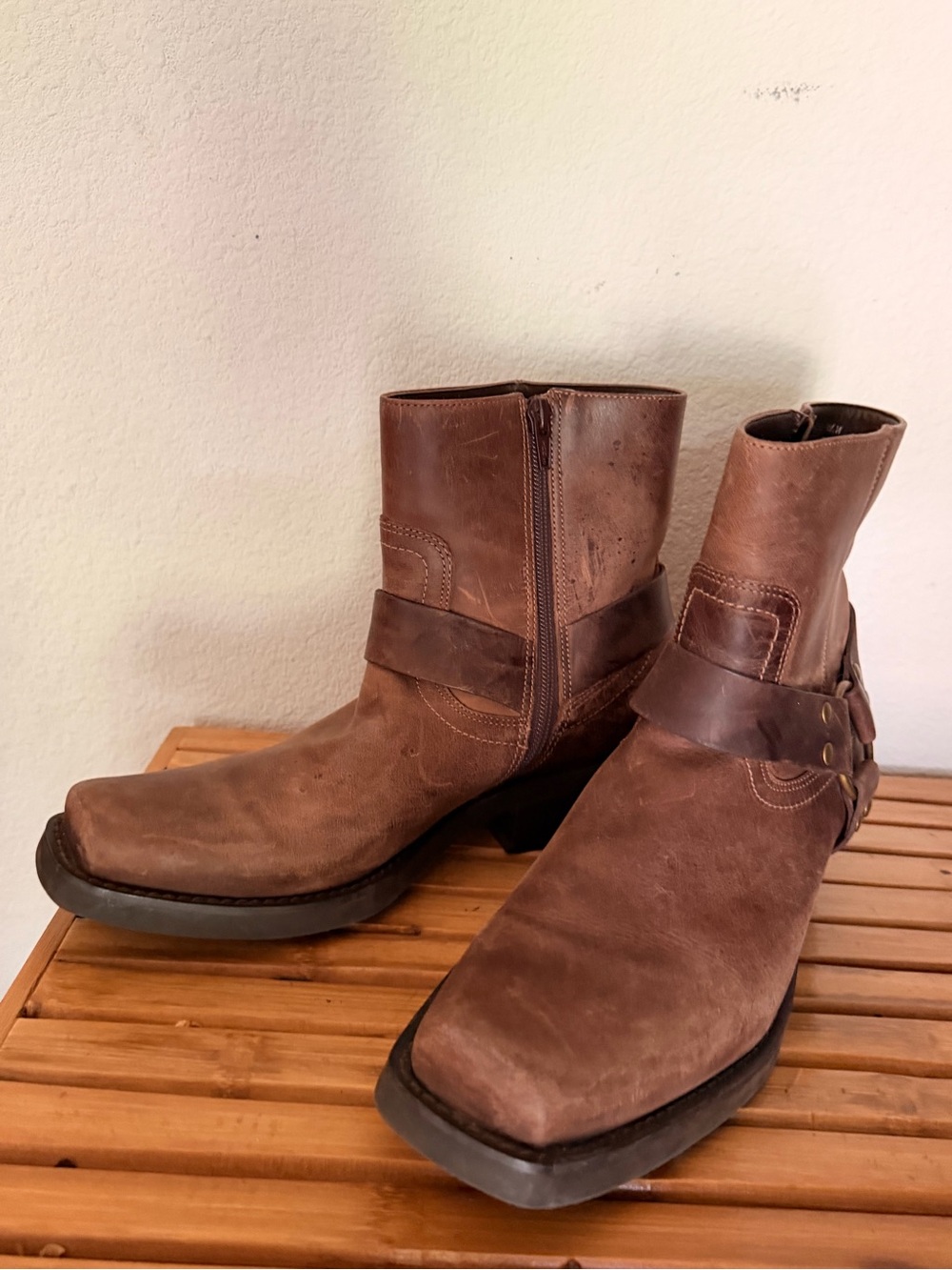 Square toe moto boots - Picture 11 of 13